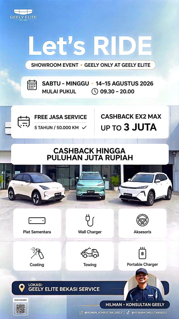 showroom event geely elite bekasi